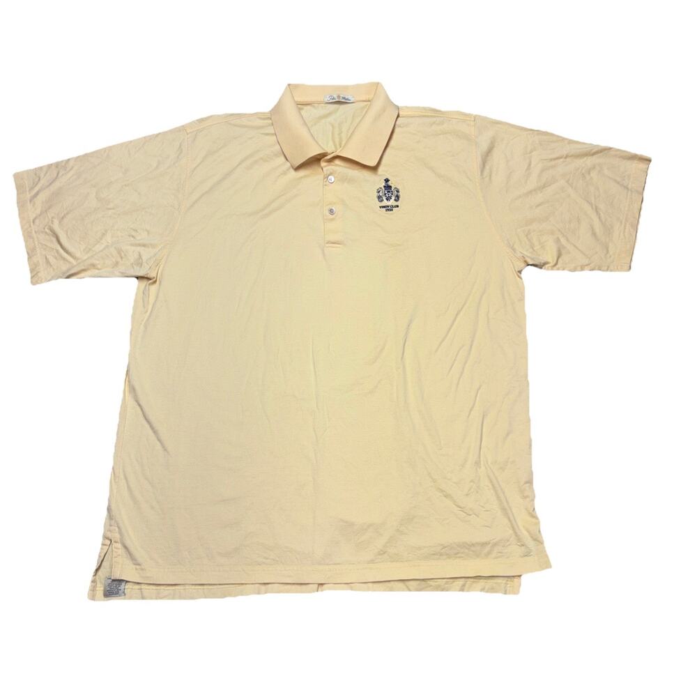 Peter Millar Golf Polo Shirt Yellow Size XXL Vinoy Club